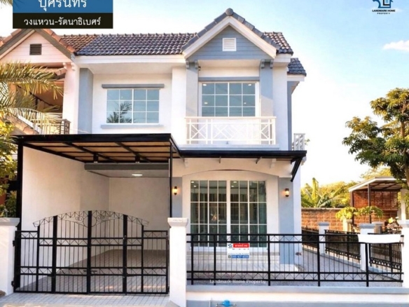 lN-089 ขายทาวน์เฮ้าส์ 2 ชั้น หลังมุม มบ.บุศรินทร์ วงแหวน รัตนาธิเบศร์ บ้านสวยพร้อมอยู่ พื้นที่ 41 ตรว 4 นอน 2 น้ำ