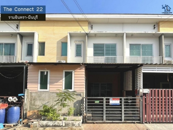 lN-092 ขายทาวน์โฮม 2 ชั้น เดอะคอนเนค22 รามอินทรา มีนบุรี พื้นที่ 21 ตรว 3 นอน 2 น้ำ ใกล้สถานีรถไฟฟ้า ตลาดมีนบุรี