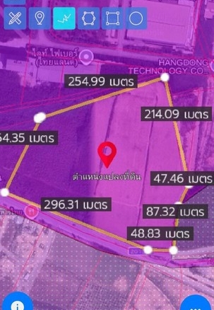 ขายที่ดินสีม่วงเข้มปลวกแดง 46 ไร่ พื้นที่สีม่วงเข้ม ใกล้นิคมอุตสาหกรรม อมตะซิตี้ (โซนจีน)